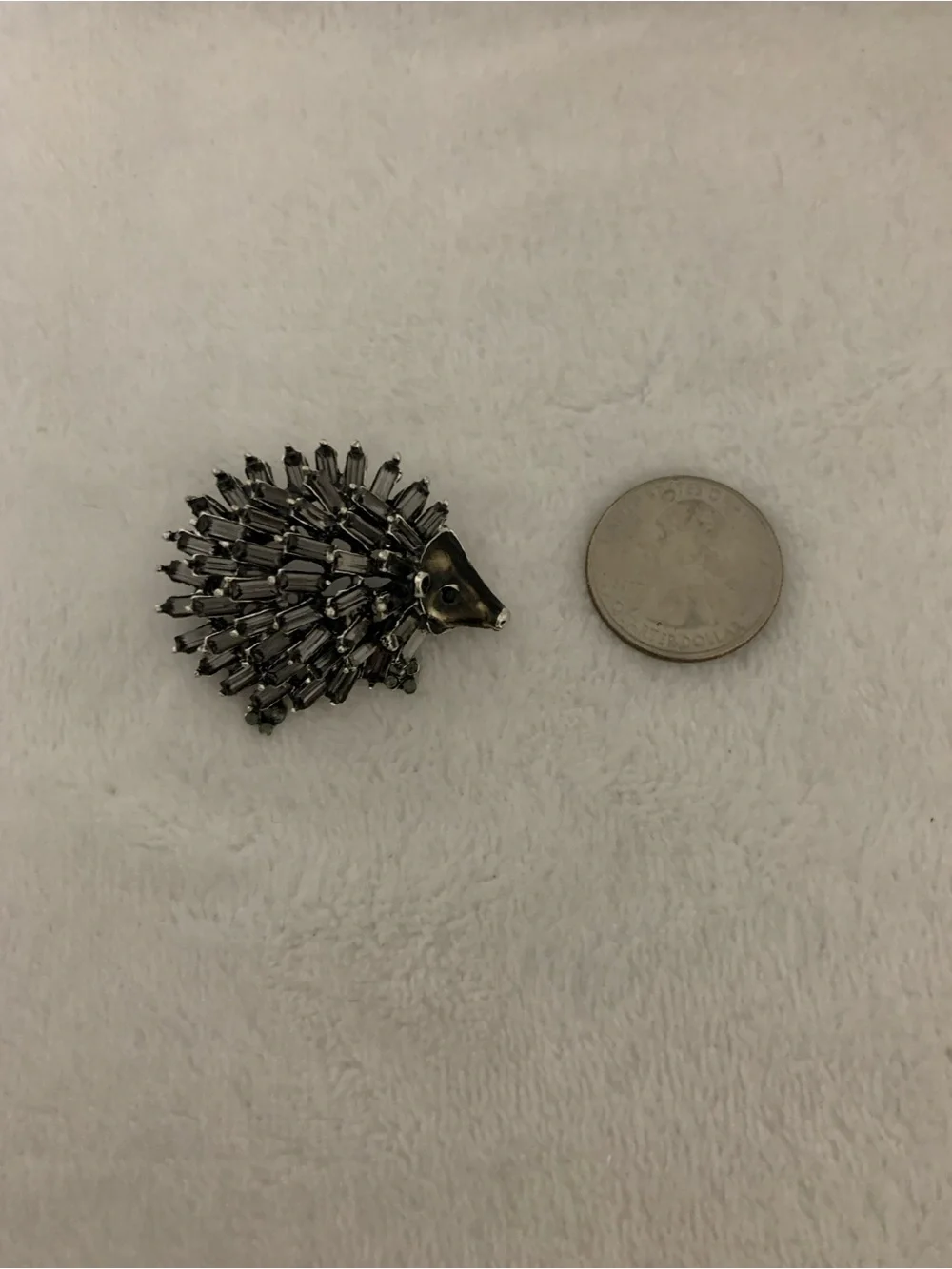 Hedgehog Crystal Pin Brooch & Pendant